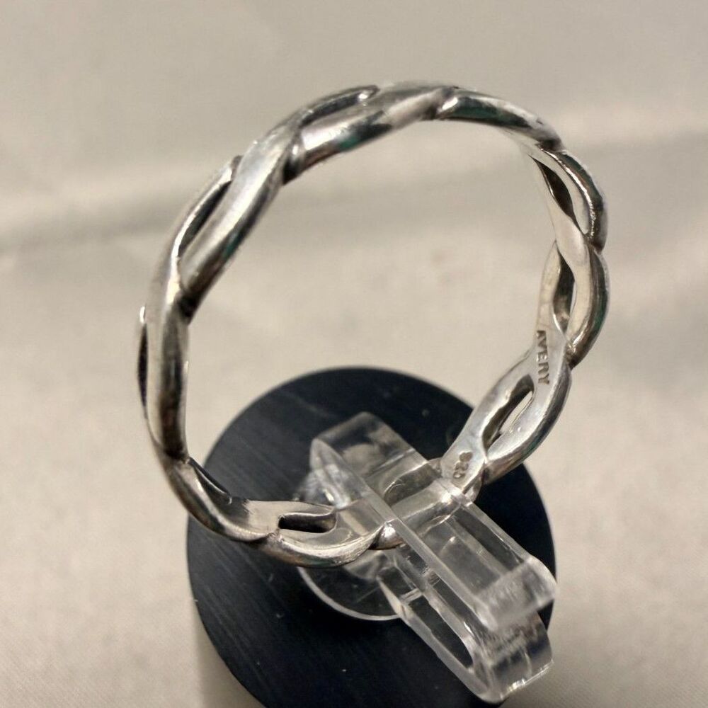 Retired James Avery Sterling Silver Tresse Braided Band Ring Size 7.5